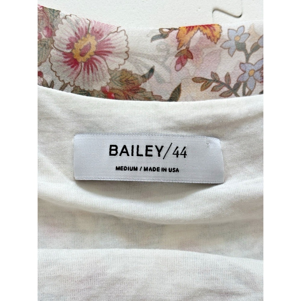 BAILEY 44 Boho Silk Braided Strap Tank Ruffle Blouse USA Western Floral - Size M - Picture 6 of 12